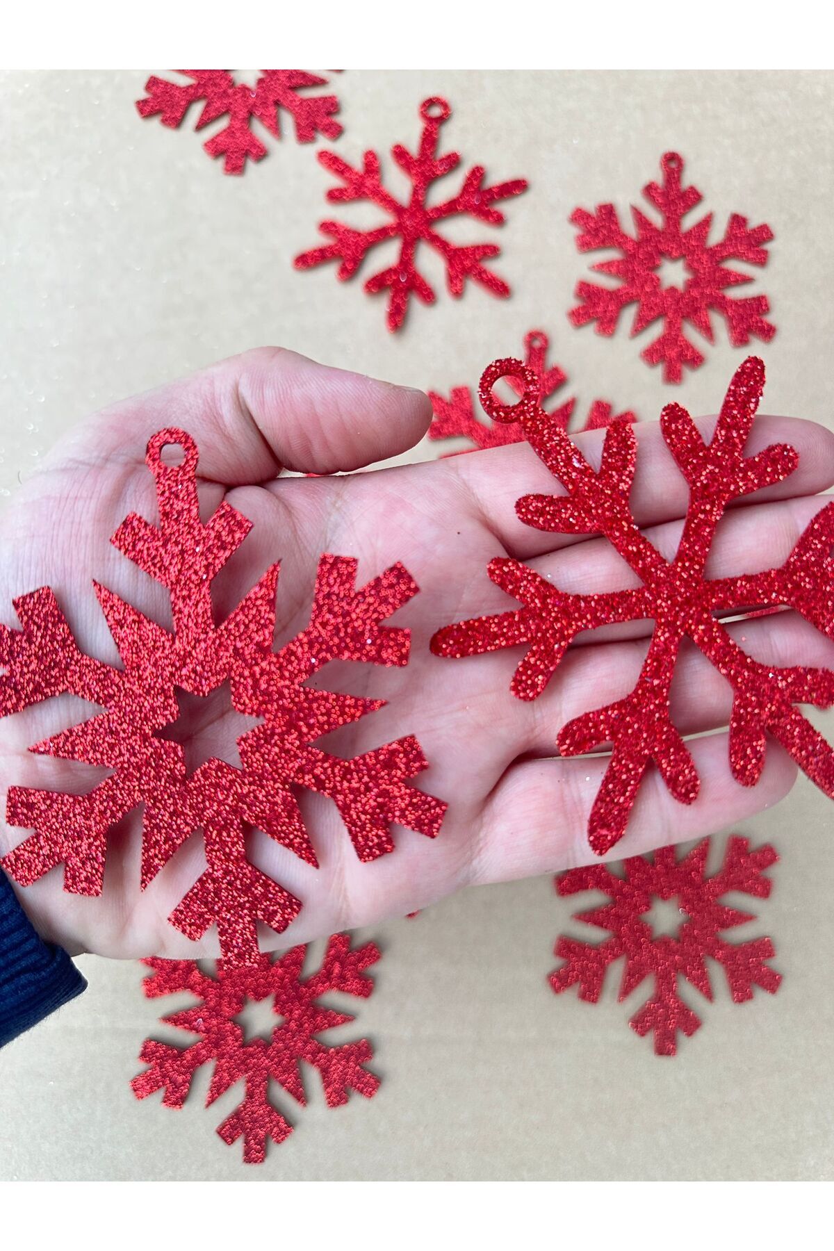 NG DİZAYN Новогодишна украса за елха, 12 броя в опаковка Partifabrik Снежинка