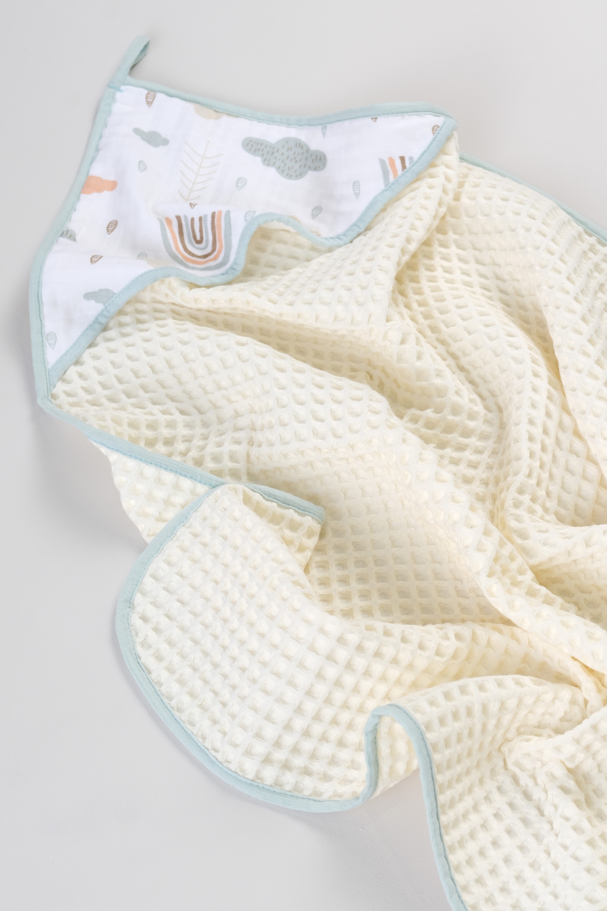 Bondberro Waffle Kumaş %100 Pamuk Bebek ve Çocuk Bornoz Havlu fotoğrafı 4 (önizleme)