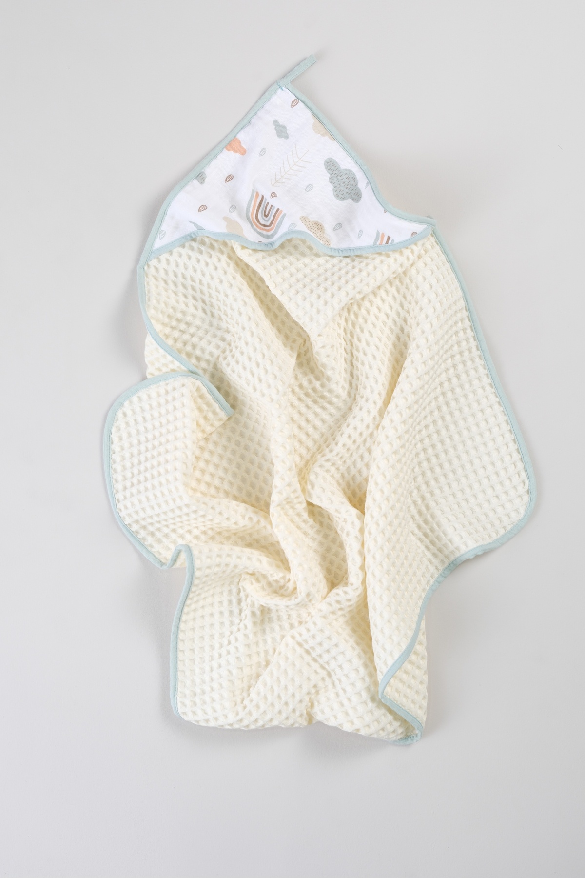 Bondberro Waffle Kumaş %100 Pamuk Bebek ve Çocuk Bornoz Havlu fotoğrafı 2 (önizleme)