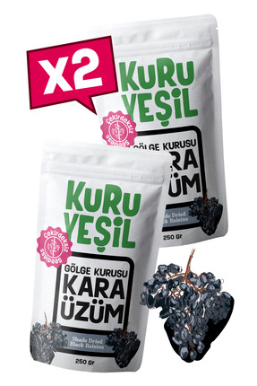 Kuru Yeşil Siyah Kuru Üzüm – 500 Gr – Çekirdeksiz – Doğal Kurutulmuş Meyve – ...
