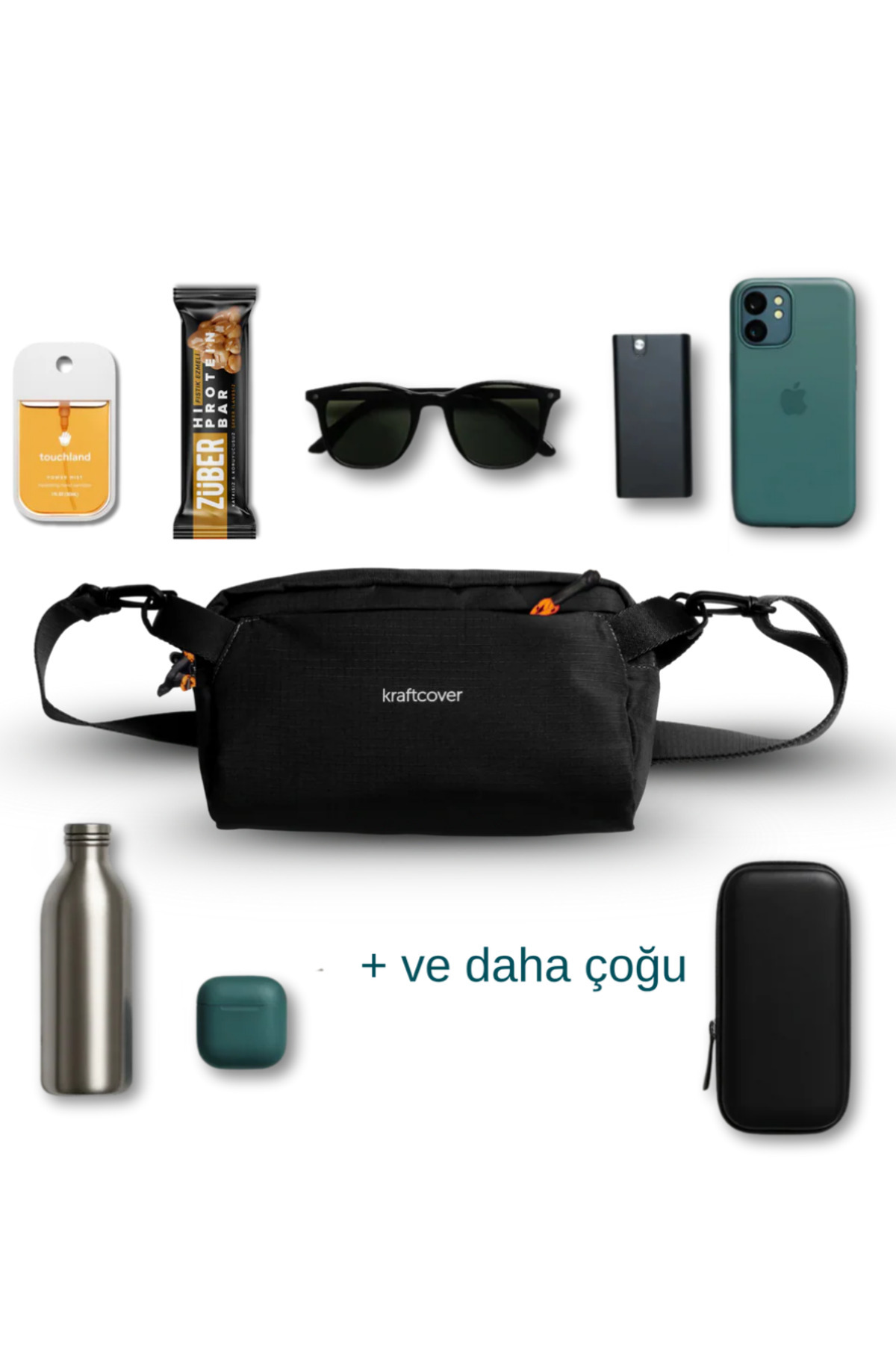 KraftCover  Rove Sling Unisex Su Geçirmez Çapraz Çanta | Hafif, Katlanabilir, Leke Tutmaz - Görsel 3
