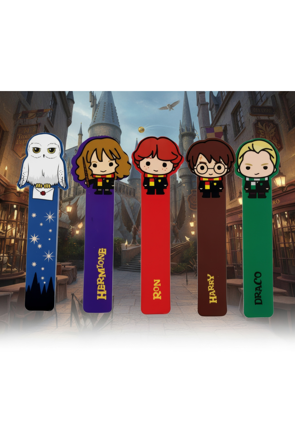 Harry Potter Figür Kitap Ayracı 5'li Set