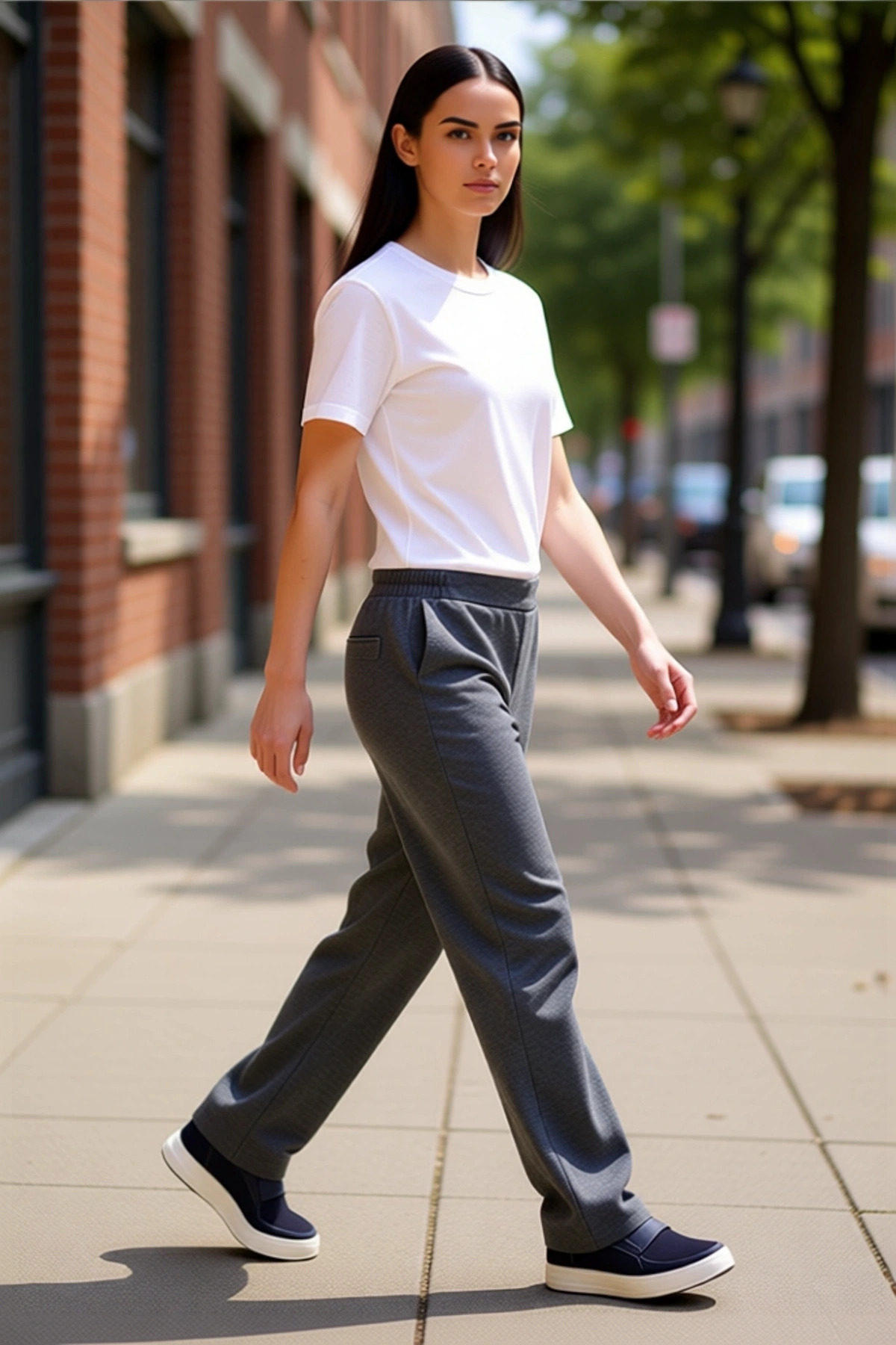 Erkek Moda Geniş Paça Örme Pantolon Rahat Kesim Günlük Kullanım İçin Dokulu Kumaş Modern Tasarım