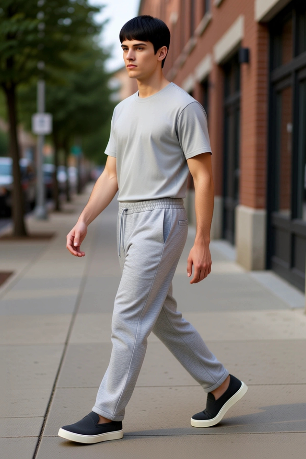 Erkek Moda Regular Fit Rahat Beli Lastikli Duble Paça Pantolon Dokuma Kumaş Günlük Kullanım