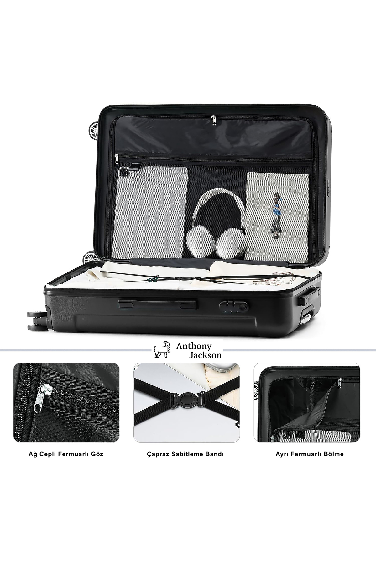 ANTHONY JACKSON  Ultra Hafif ABS Valiz TRION - Görsel 6