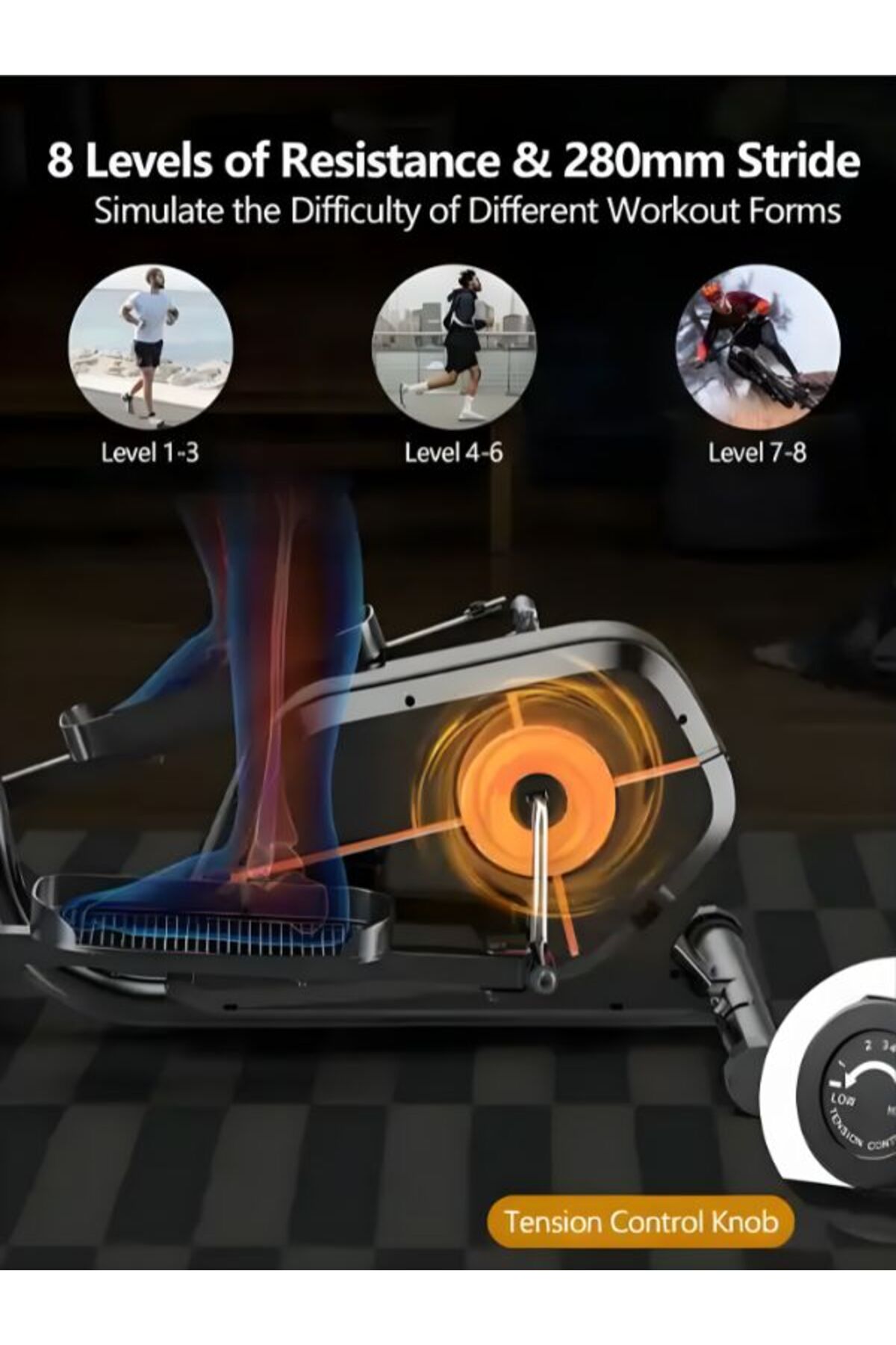 دراجة تمارين مع شاشة LCD ومقاومة مغناطيسية قابلة ل...