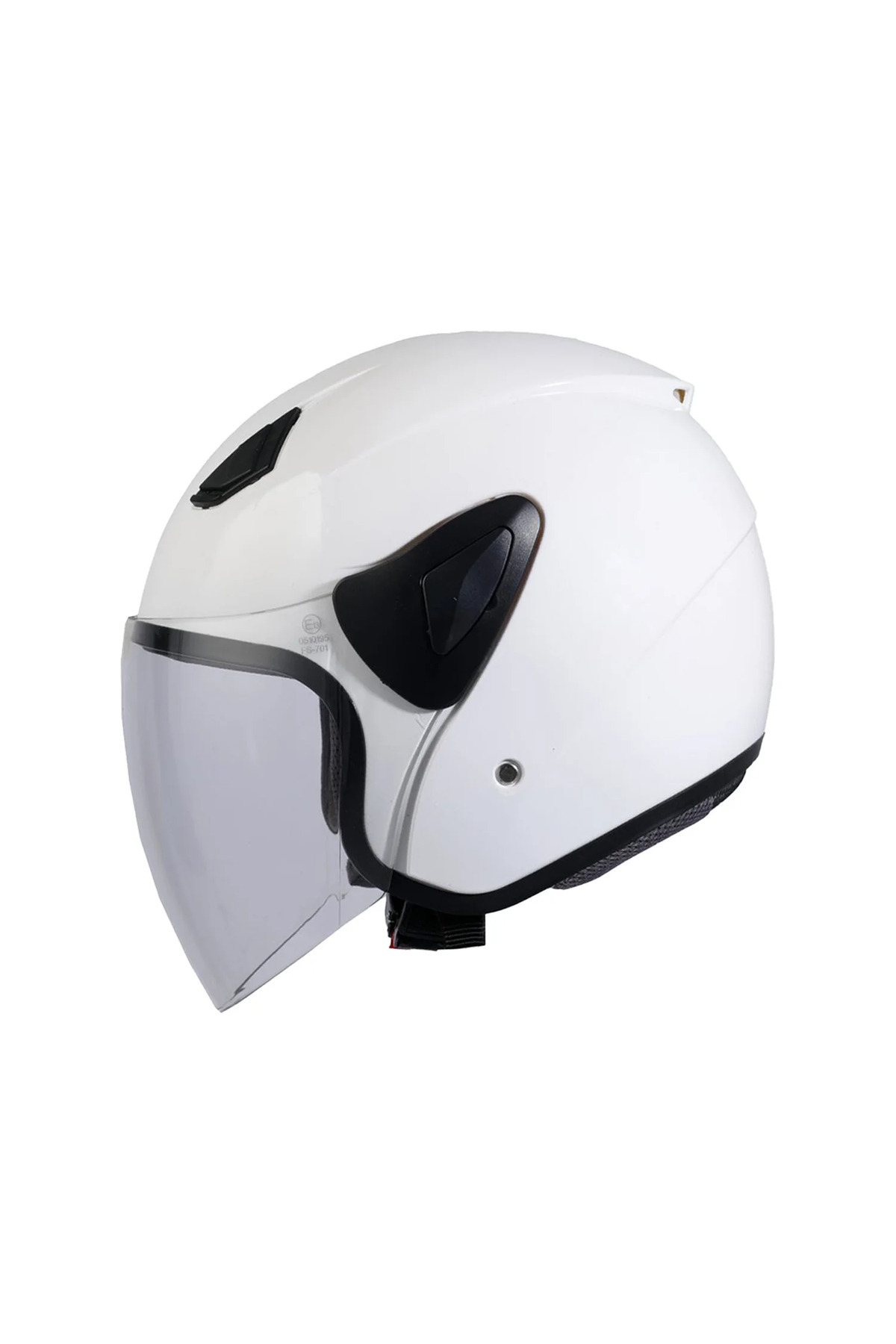 Sway Sw 733-700 Beyaz Yarım Kask - Şeffaf Cam