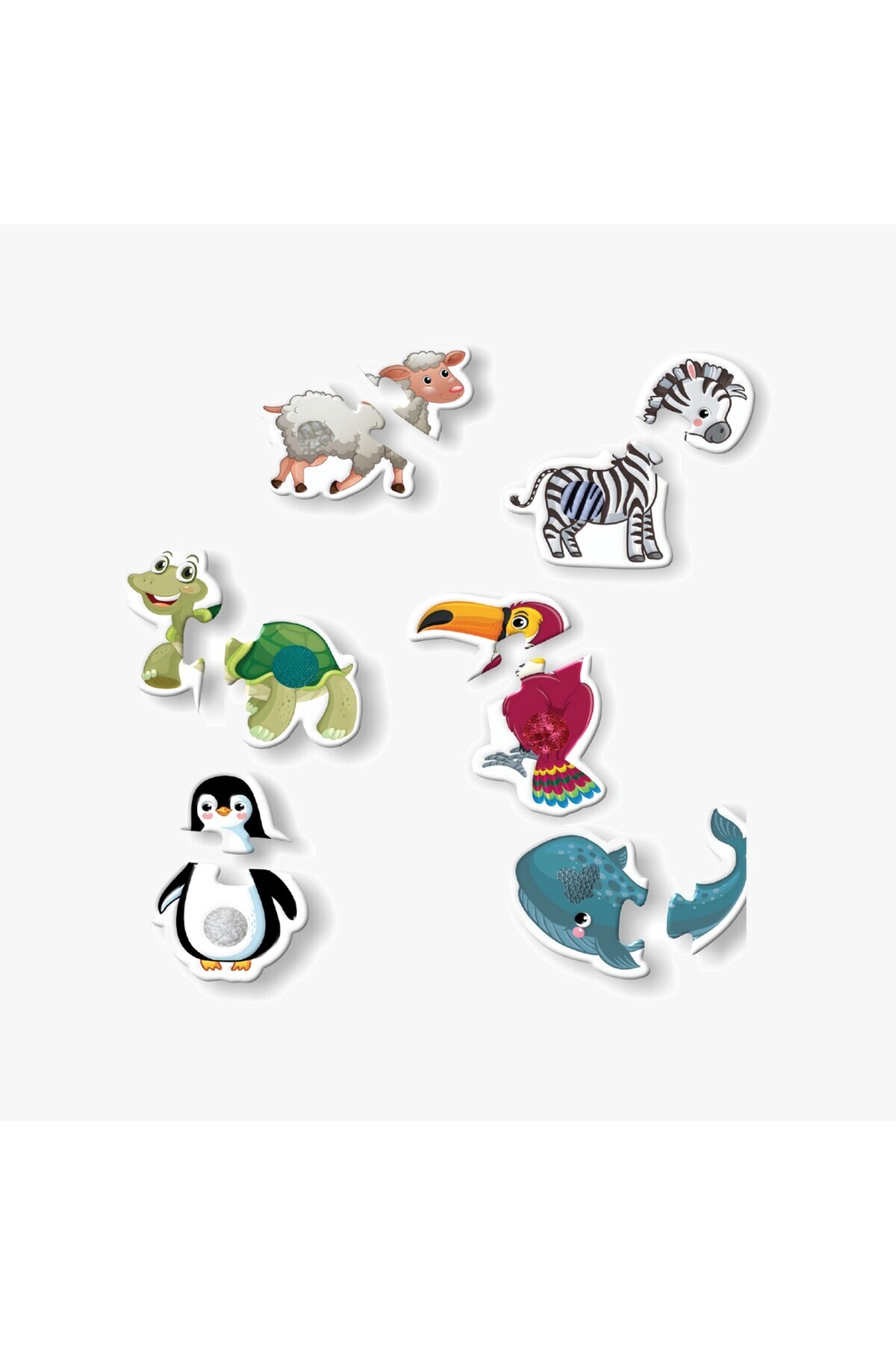 Bonkido Dokun Hisset Baby Puzzle 12 Tanesi Dokulu 24 Dev Parça fotoğrafı 2 (önizleme)