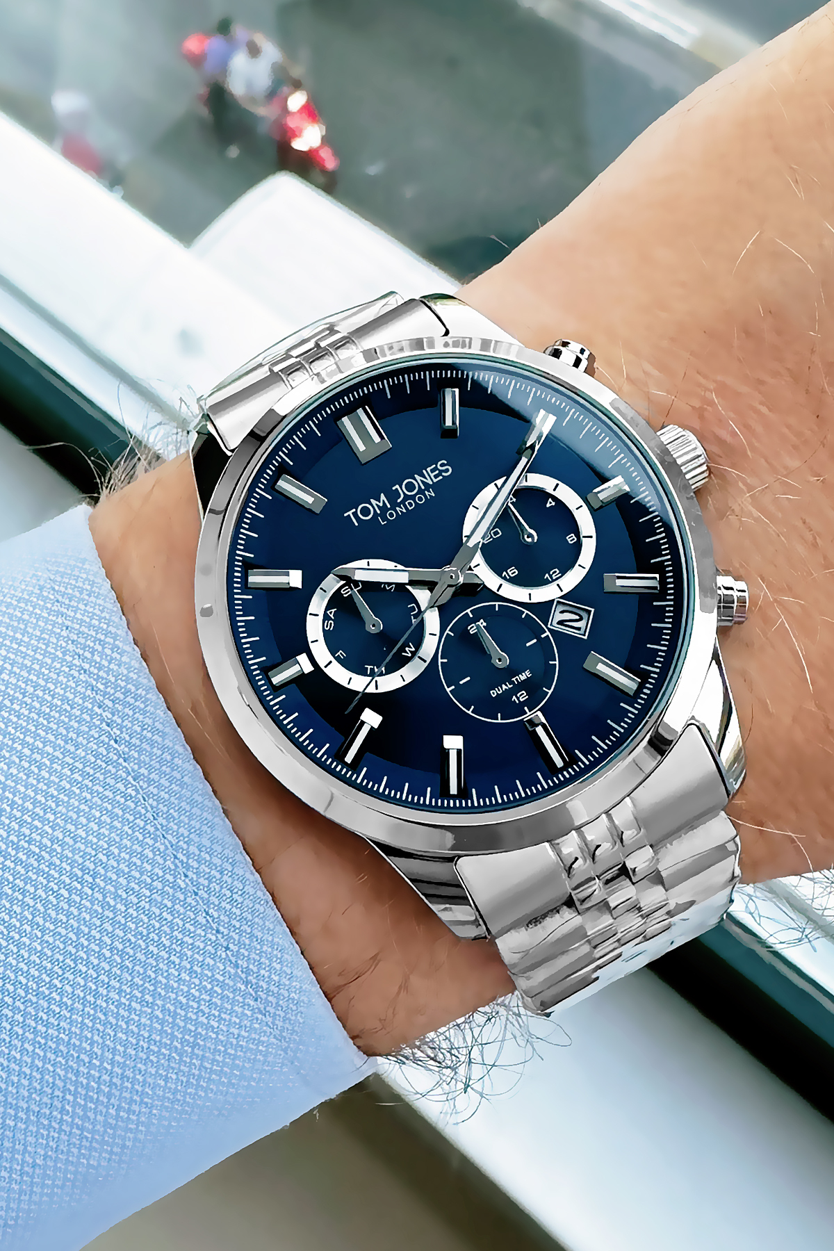 ساعت مچی مردانه مدل Cbk63، بند فولادی، رنگ نقره‌ای، ضدآب تا ۳ اتمسفر