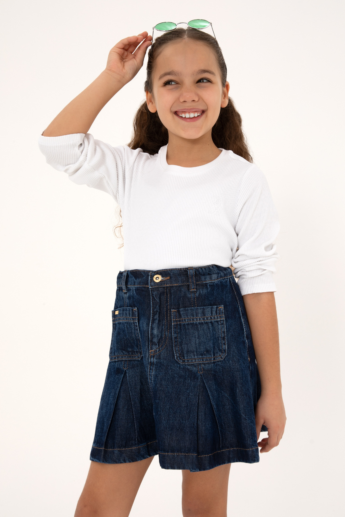 سویشرت سفید دخترانه یو اس پولو کد :(50317982-VR013) U.S. Polo Assn.