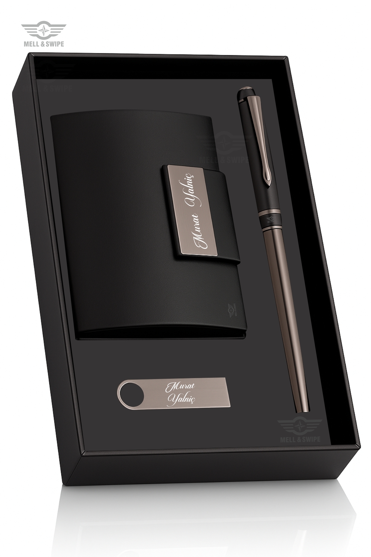 MELL & SWIPE Hediyelik Kişiye Özel Kalem İsim Baskılı 16 Gb Usb