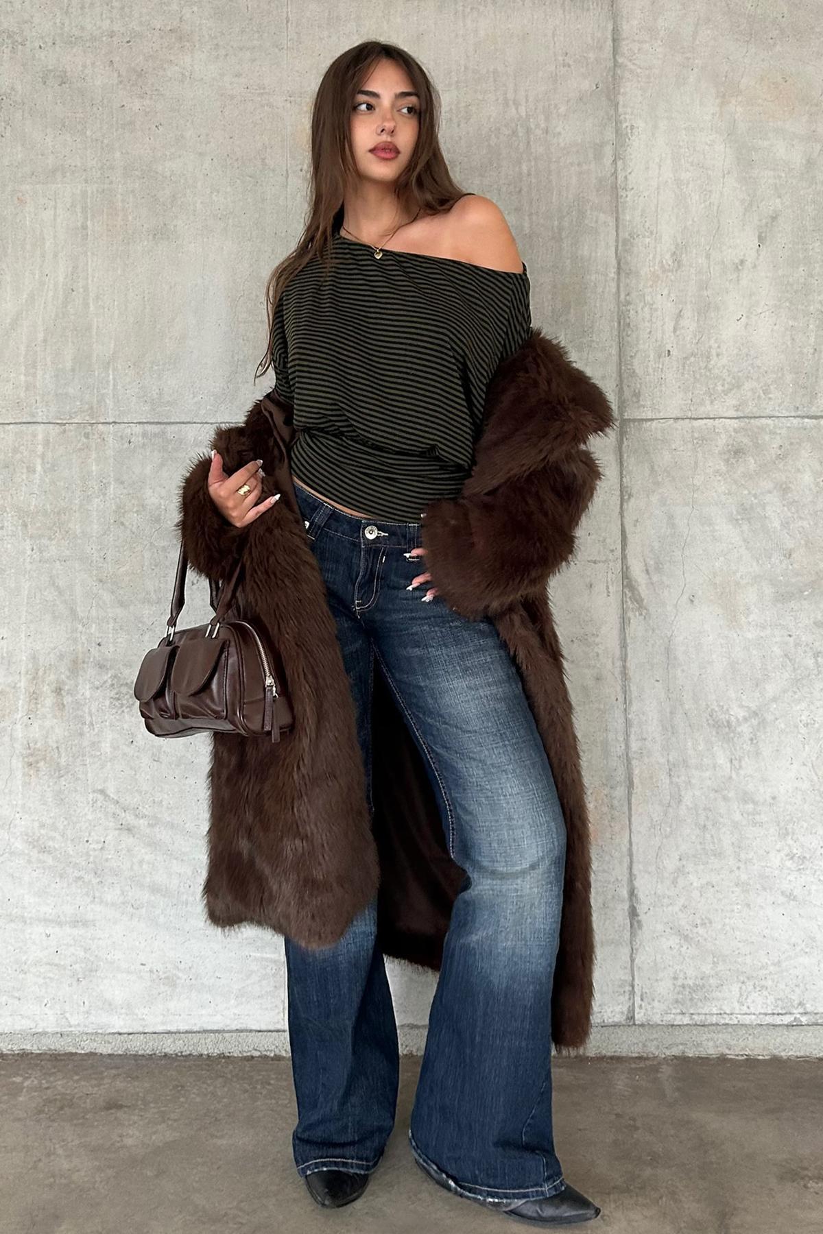 Bershka  Düşük bel baggy fit çan paça jean - Görsel 3