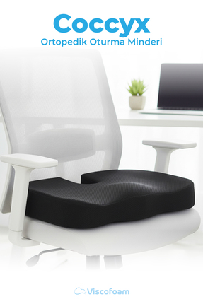 Viscofoam Ortopedik Oturma Minderi Hemeroid Kuyruk Sokumu Coccyx Oturma Minde...