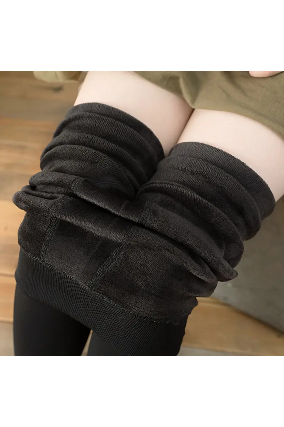 SWEETKORSE Hotlife Karın Basen Ve Bacak Toparlayıcı Içi Peluşlu Külotlu Korse Çorap Ithal Orijinal Ayaksız Tayt görsel 4