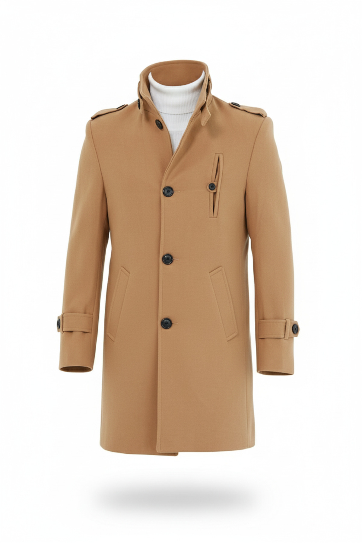 Mero Life Erkek Vizyon Dar Kesim Uzun Kaşe Kaban