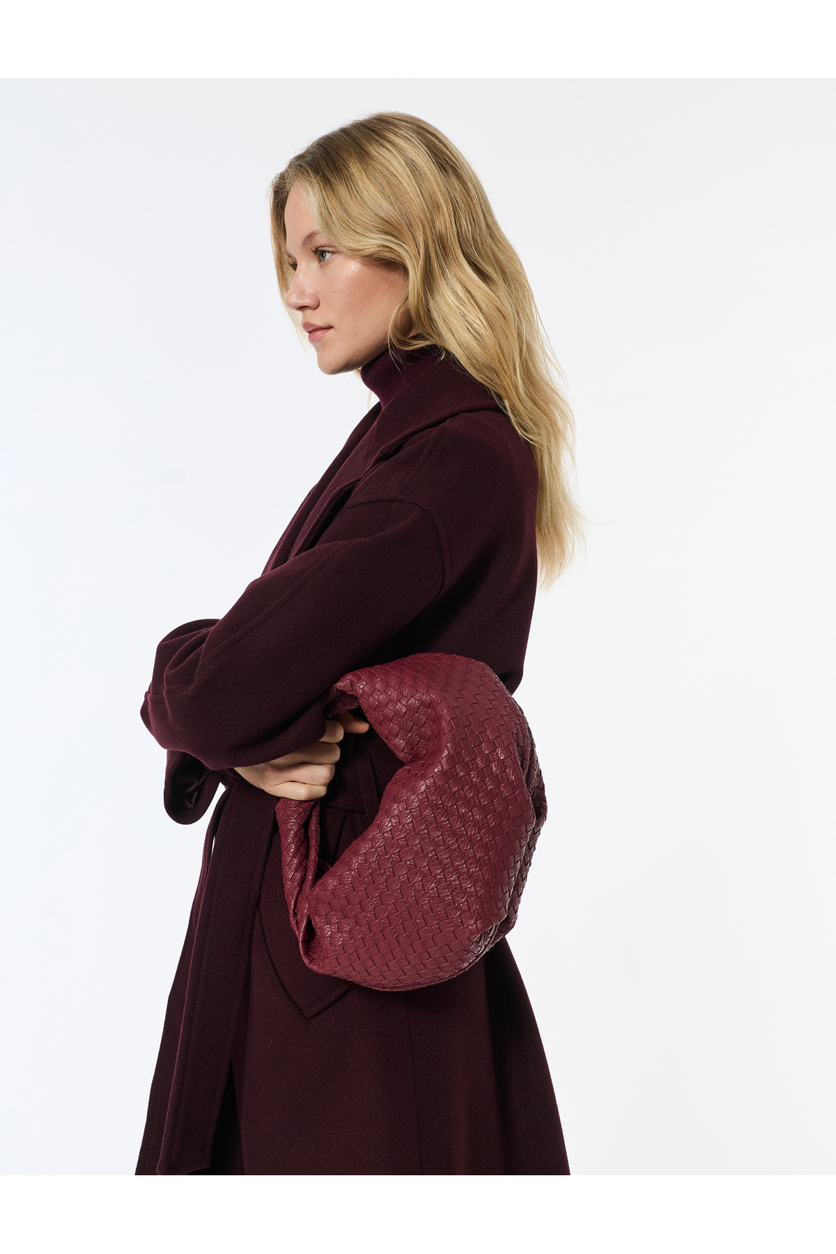 Koton  Trenç Kaban Uzun Kollu Cepli Kruvaze Kemerli - Görsel 3