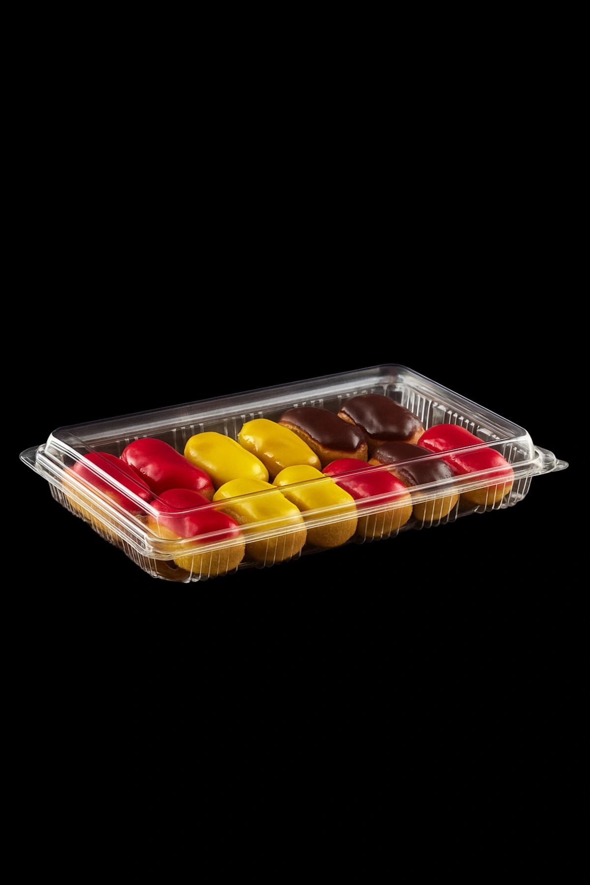 YOK YOK AMBALAJ Yassı Bombe Kapaklı Baklava Ekler Tatlı Saklama Kabı 1000 CC 25’li Set – Plastik Paketleme