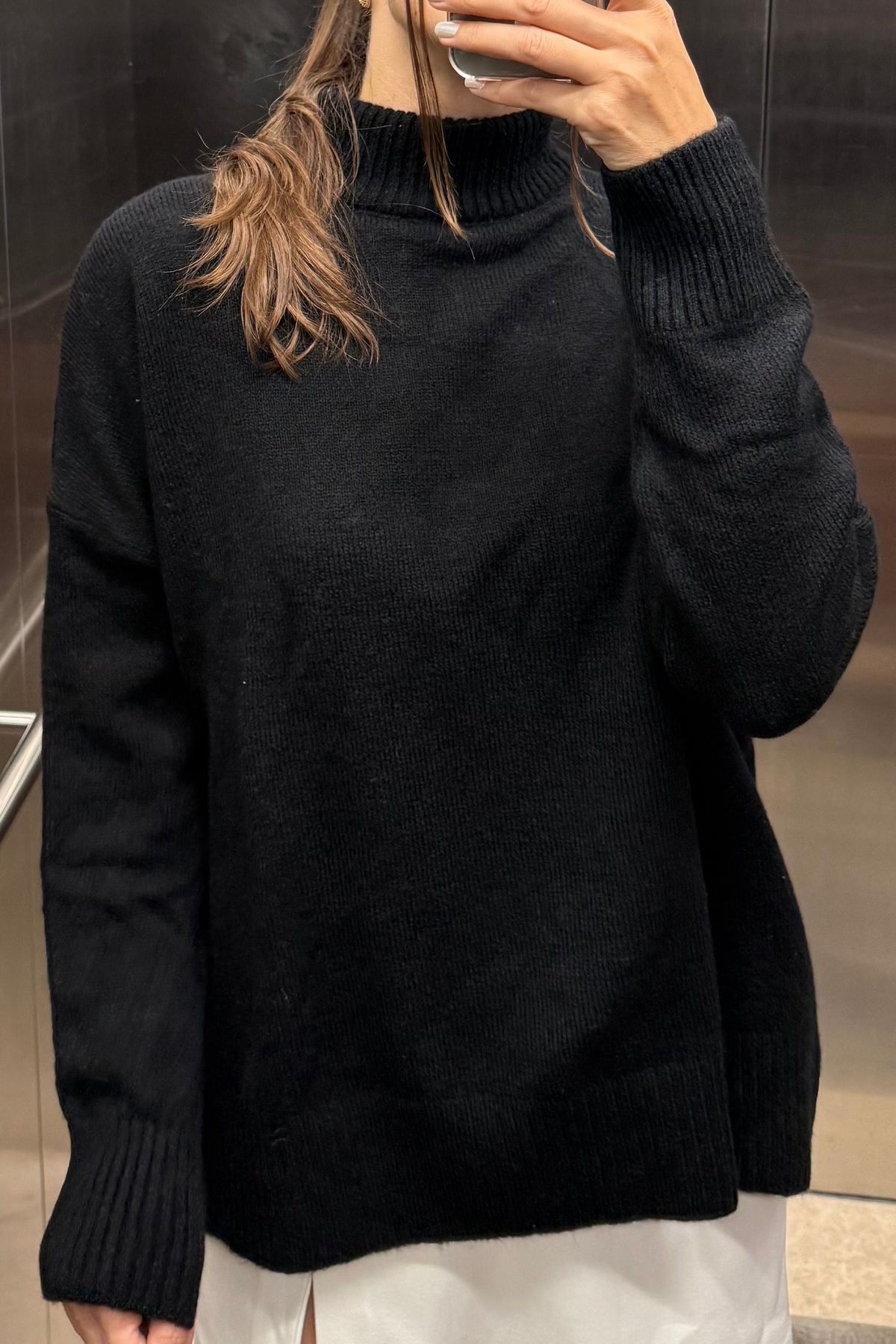 Noi Belis  Basic Dik Yaka Oversize Yumuşak Dokulu Triko Kazak AW25KZ0010 - Görsel 4