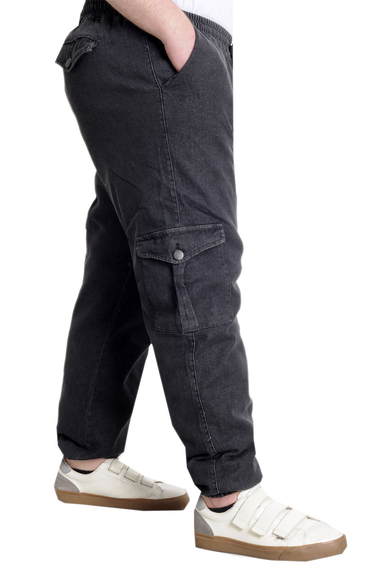 ModeXL Mode Xl Erkek Kot Pantolon Chıef Blue Lastikli 23919 Siyah görsel 3