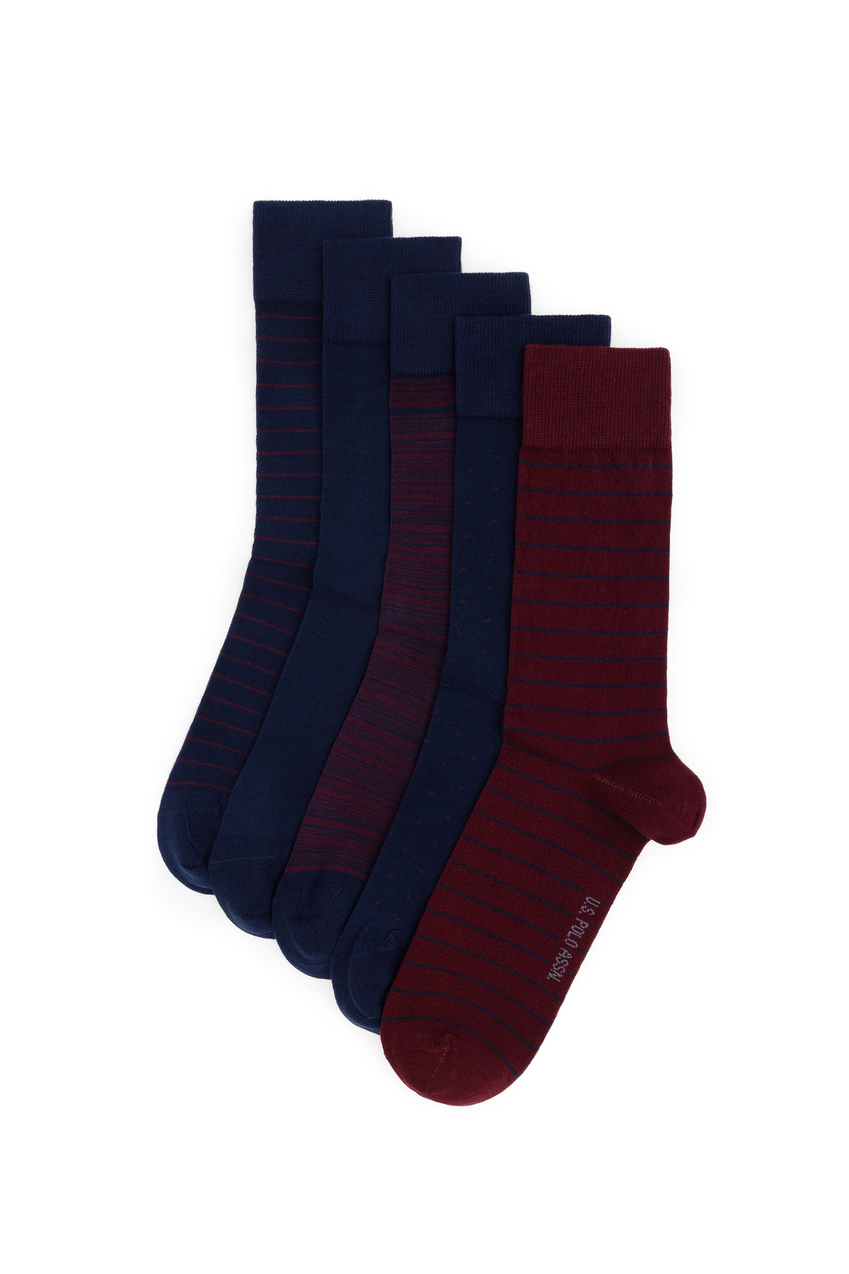 یو اس پولو جوراب‌های 5 عددی مردانه U.S. Polo Assn. کلوین کلاین سرمه‌ای