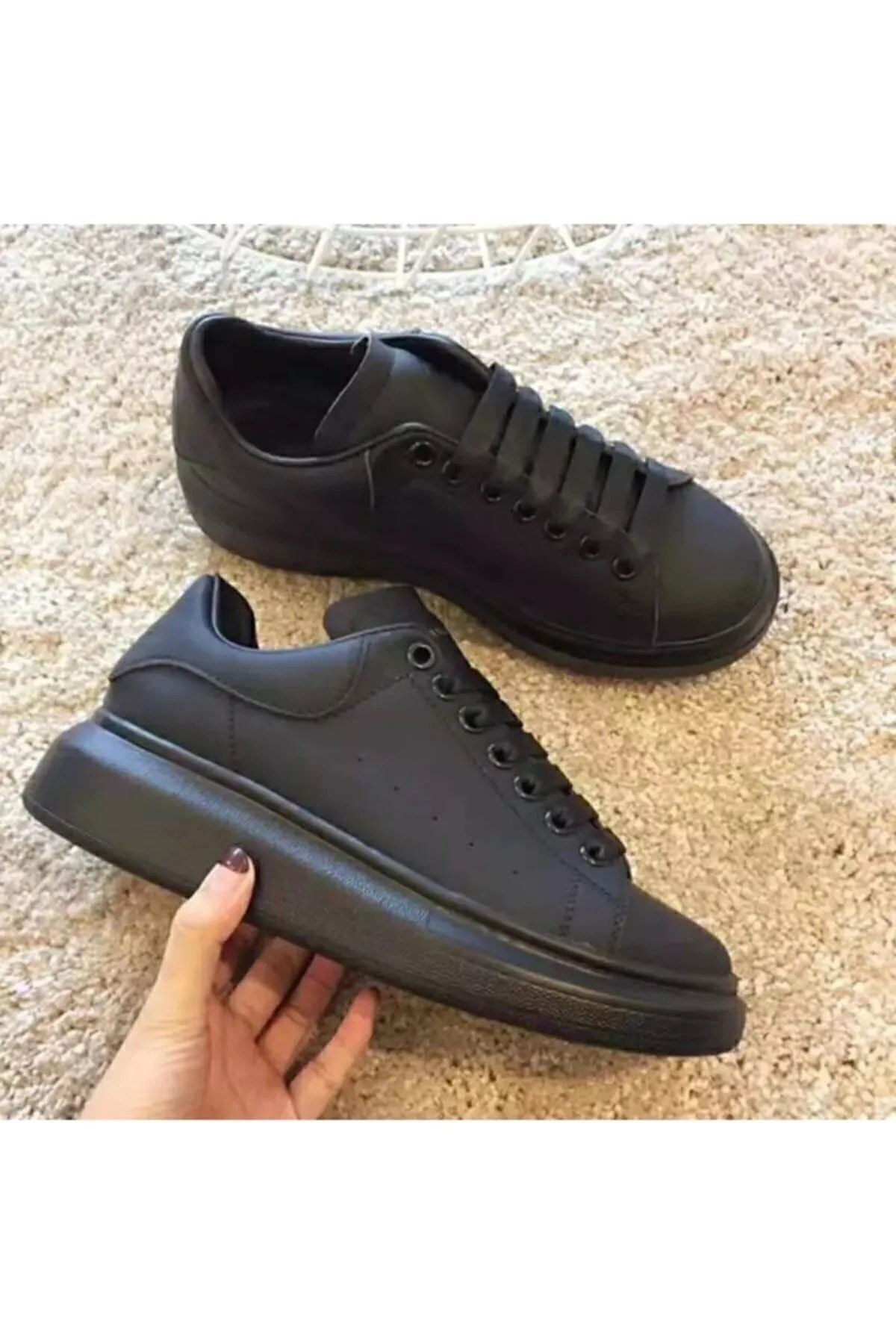 CORWERS Unisex Siyah Cilt Spor Ayakkabı görsel 3