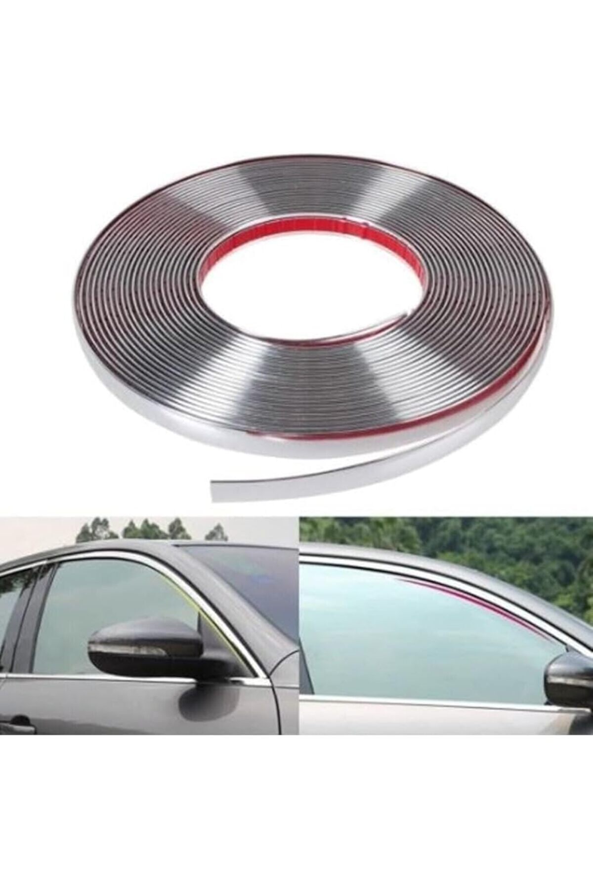 salesalbutik GROUP (7234) 18 Mm 3d Dekoratif Krom Nikelaj Şerit Çıta Panjur Kalın Şerit 10 Metre ile uyumlu