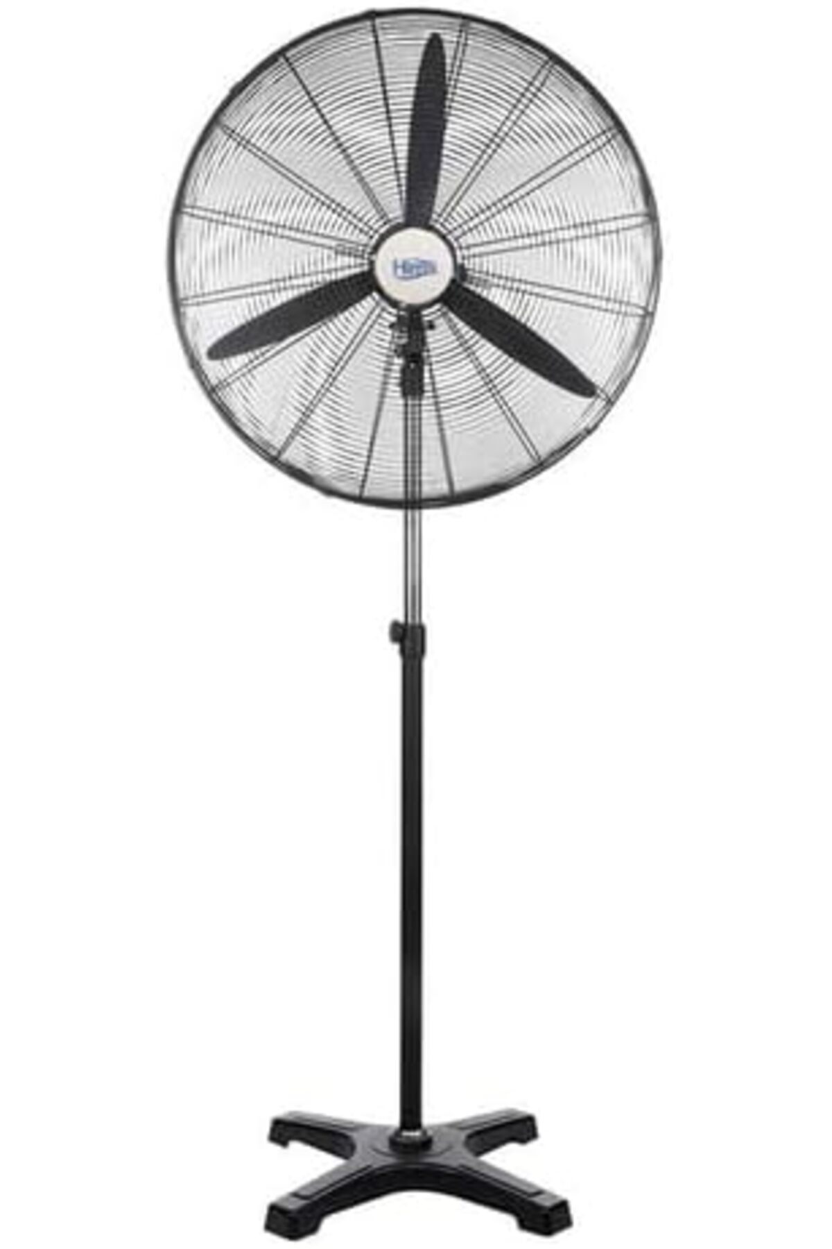 Misda Store HEF-A750 210W 30 inç Siyah Alüminyum 3 Kanatlı Sanayi Tipi Ayaklı Vantilatör