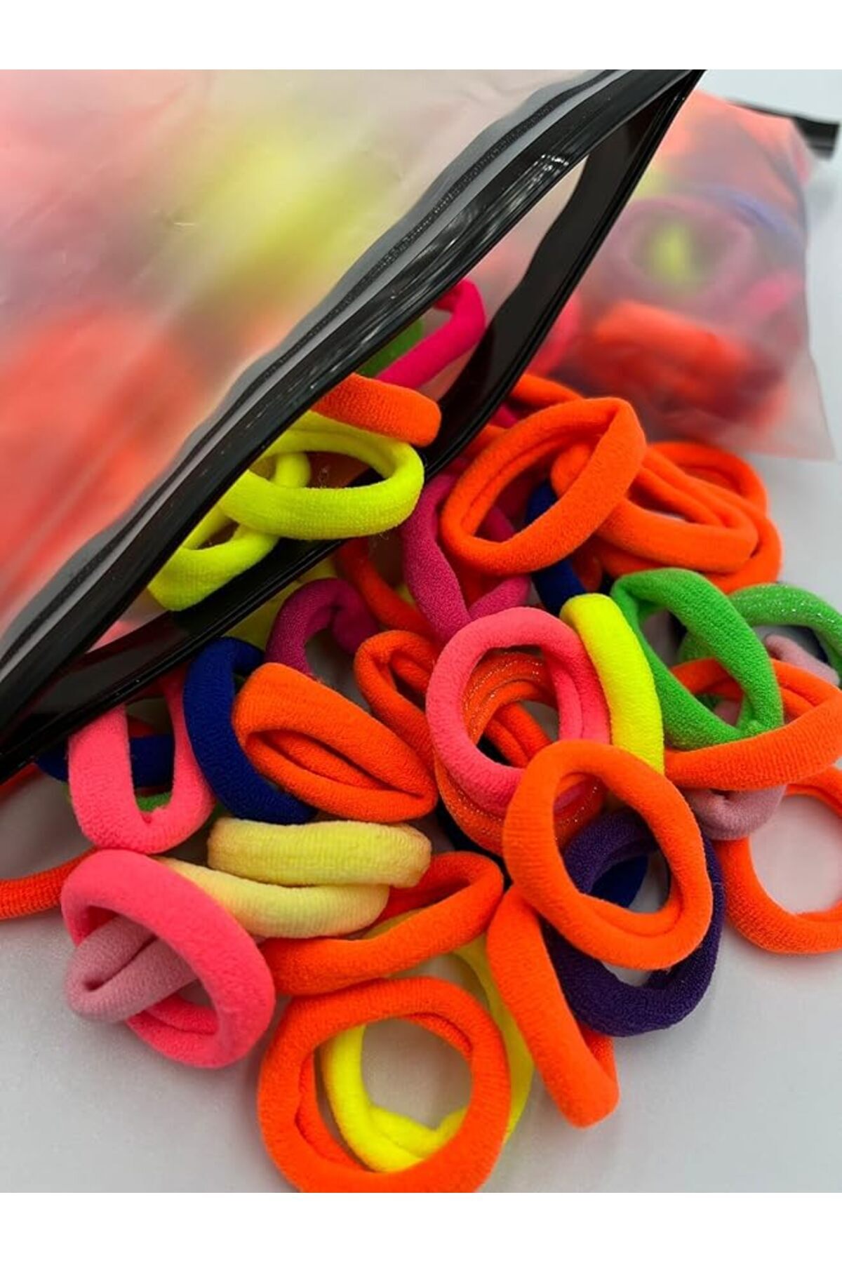 SoyluhanStore bijuteri Cüzdanlı, Küçük Boy Lastik Toka (Rengarenk)