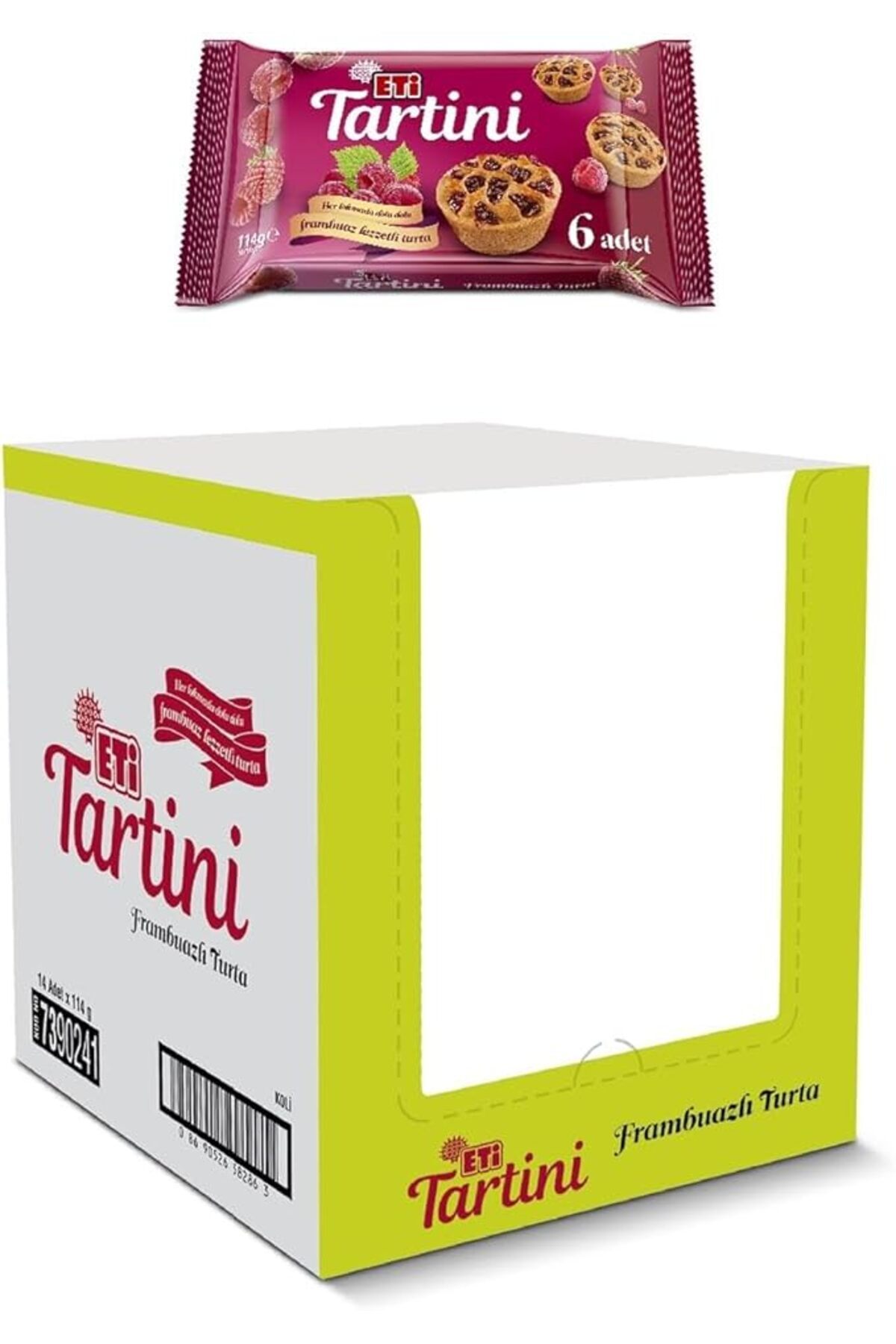 SoyluhanStore Tartini Frambuazlı Turta 114 g x 14 Adet
