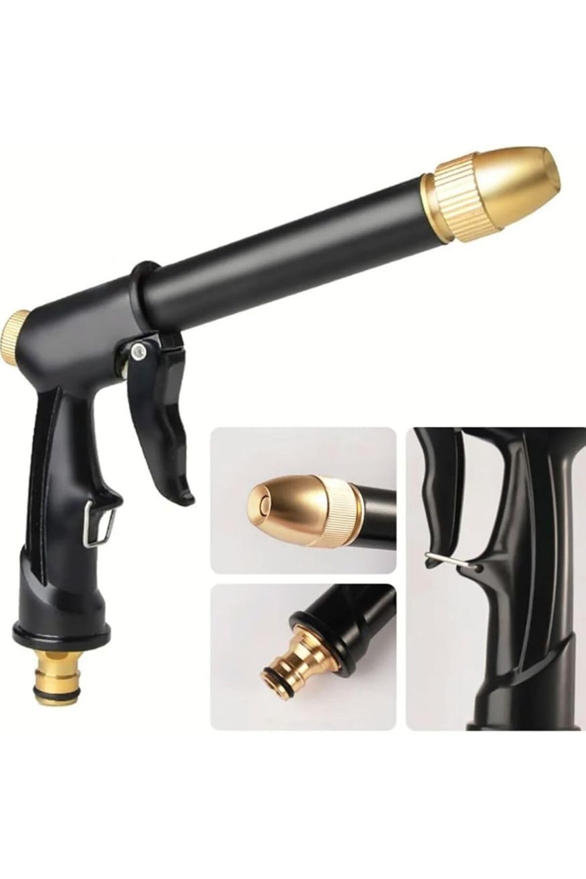 SoyluhanStore Bahçe Sulama Araç Oto Yıkama Temizlik Tazyikli Su Püskürtme Yüksek Basınçlı Hortum Ucu Aparatı