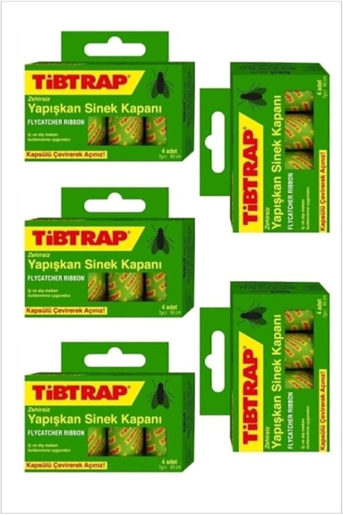 5-PieceTibtrap Adhesive Fly Tape Housefly Pest Trap Non-Toxic