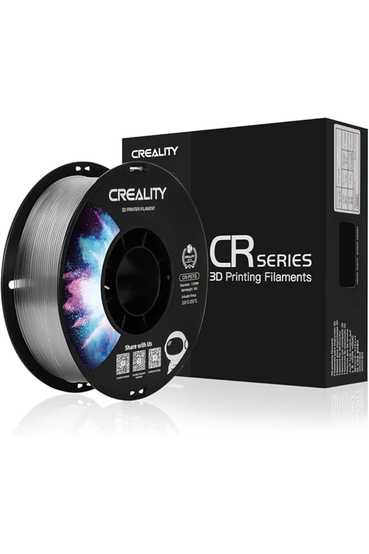 Genel Markalar CR-PETG 1.75 mm 1 kg Şeffaf Filament