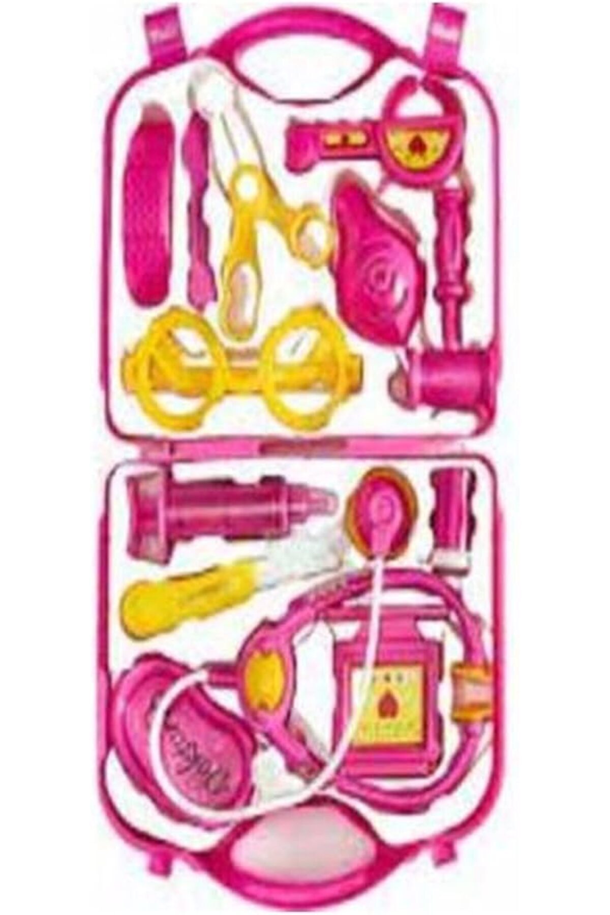 SoyluhanStore Oyuncak Pembe Çantada 14 Parça Oyuncak Doktor Seti