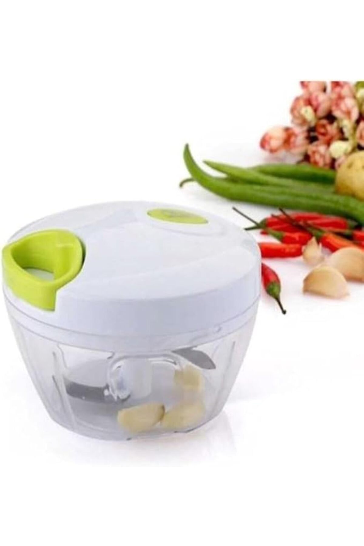 SoyluhanStore 3 Bıçaklı Paslanmaz Büyük Boy Doğrayıcı Kesici El Rondosu (3 Bıçak)