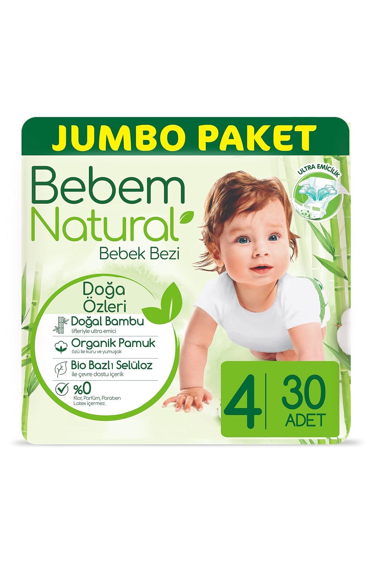 Delixa Bebem Natural Bebek Bezi 4 Beden Maxi 30 Adet