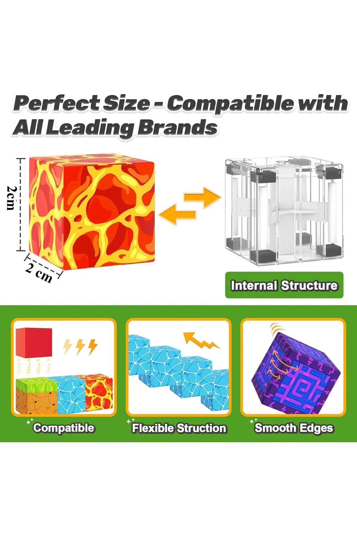 ۲۸۵ تکه بلوکهای مغناطیسی آموزشی STEM برای کودکان بالای ۳ سال