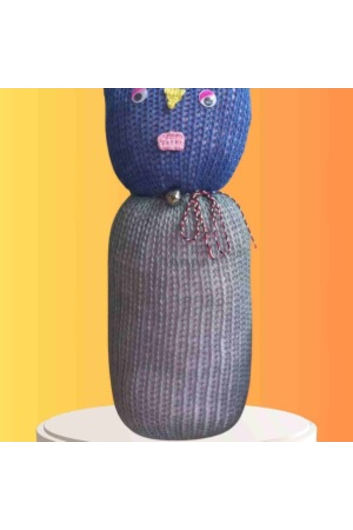 Skygo Tıkırık Örgü Yastık Uyku Ve Oyun Arkadaşı Cingöz - 45 Cm