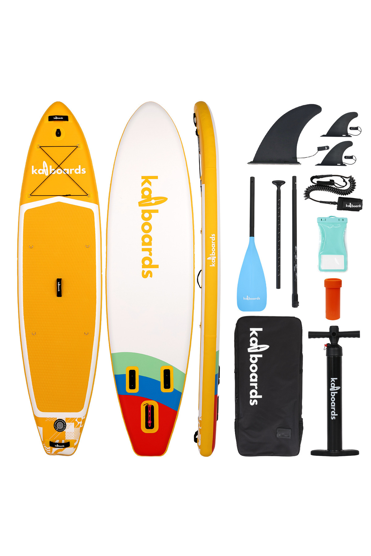 Kai Boards The Rainbow 10'6 Sarı Şişme Sup Paddle Board Kürek Sörfü Seti
