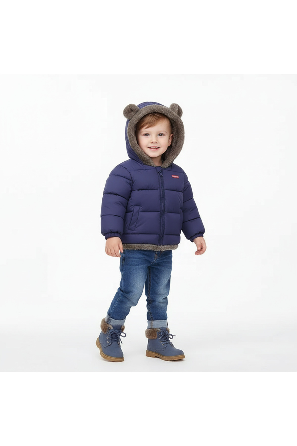 melisam.msg Kız Erkek Çocuk Kış Kalın Sevimli Peluş Mont fotoğrafı 3 (önizleme)