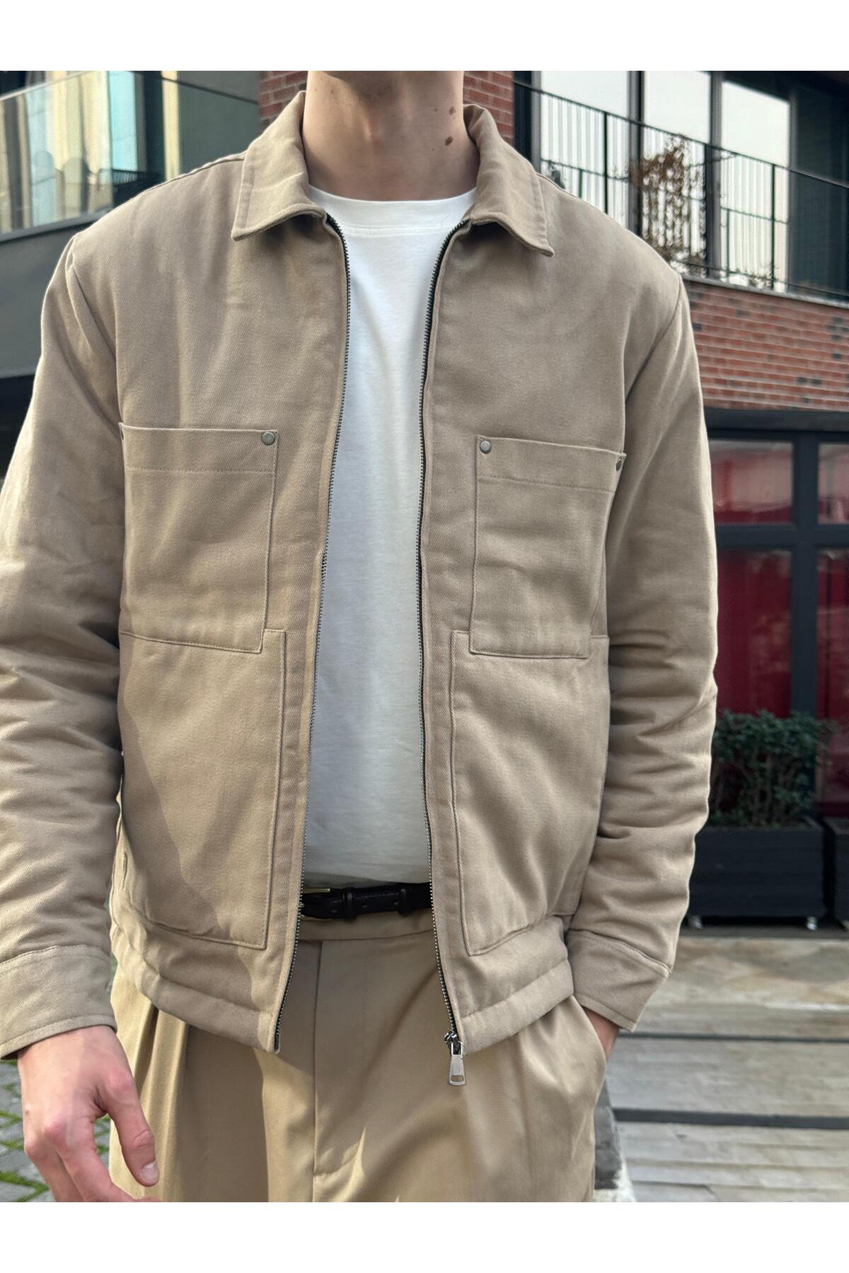 Danger  Erkek Pamuklu Mont Ceket Siyah - Görsel 7