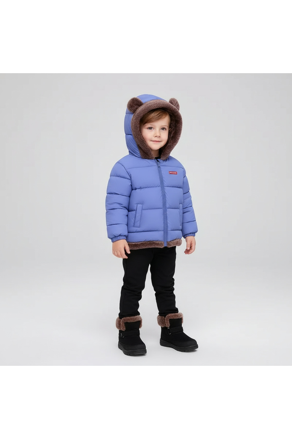 melisam.msg Kız Erkek Çocuk Kış Kalın Sevimli Peluş Mont fotoğrafı 3 (önizleme)