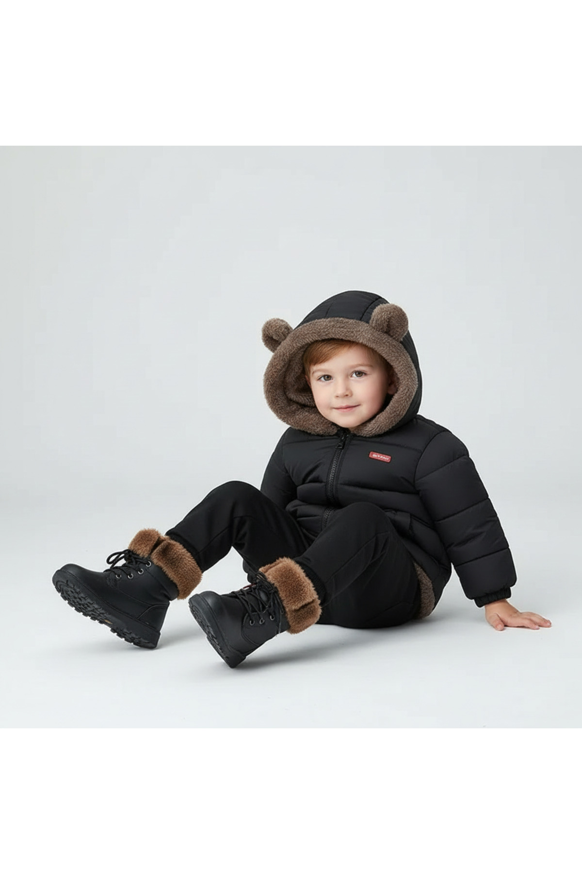 melisam.msg Kız Erkek Çocuk Kış Kalın Sevimli Peluş Mont fotoğrafı 3 (önizleme)