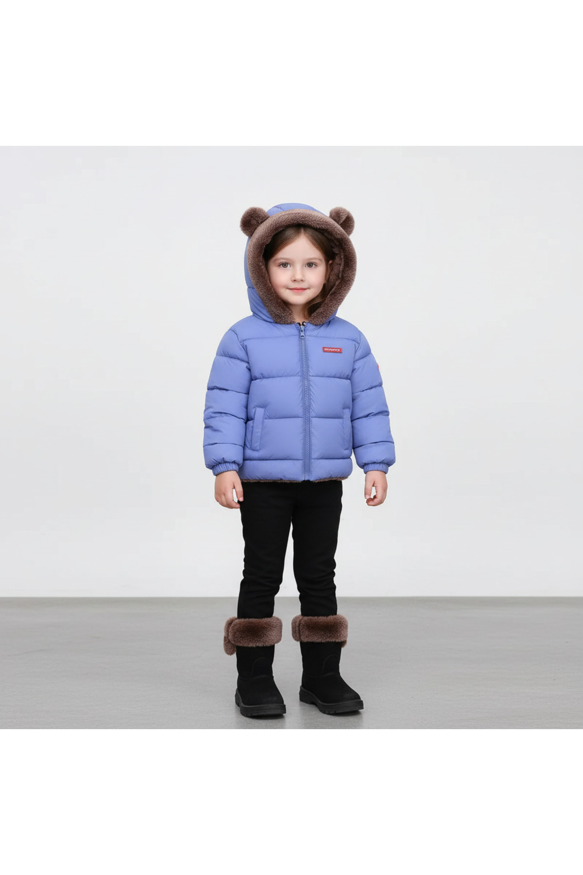 melisam.msg Kız Erkek Çocuk Kış Kalın Sevimli Peluş Mont fotoğrafı 2 (önizleme)