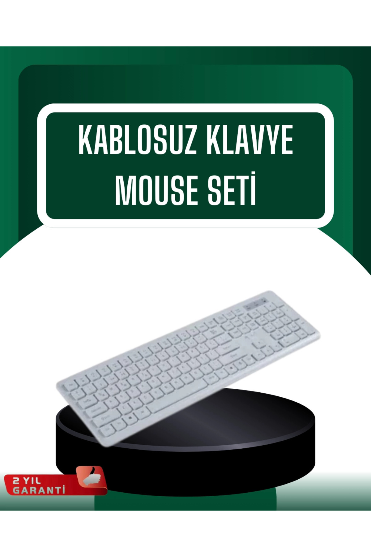tetikteknoloji BFS USB Alıcılı Kablosuz Klavye Mouse - Geniş Uyumluluk, Sessiz Tuşlar