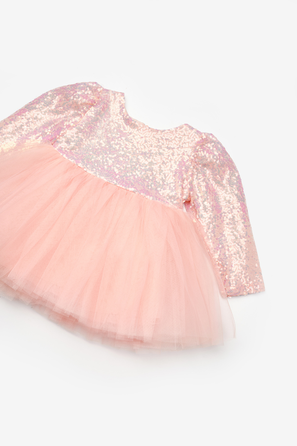 Le Mabelle Somon Pullu Uzun Kollu Kız Bebek Elbise - Berry fotoğrafı 4 (önizleme)