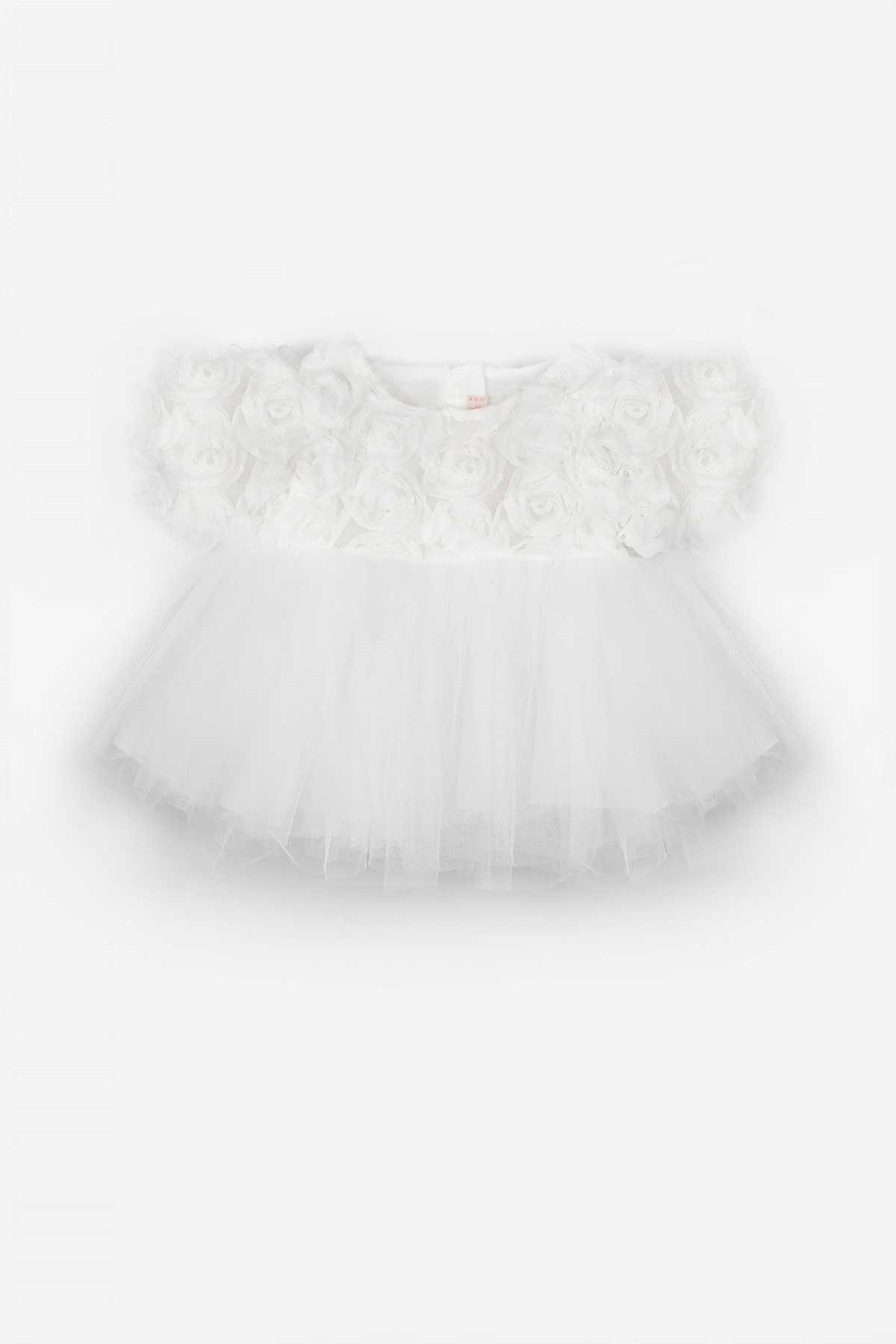 Le Mabelle Beyaz Gül Detaylı Kız Bebek Elbise - Elina fotoğrafı 2 (önizleme)