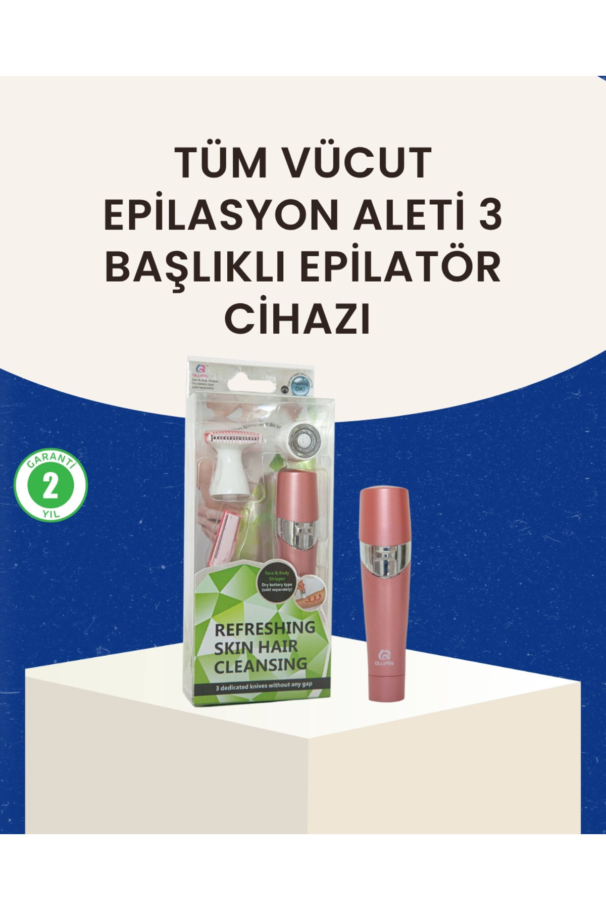 Lisinya BFS 3 Başlıklı Kadın Yüz ve Vücut Tüy Temizleme Makinesi