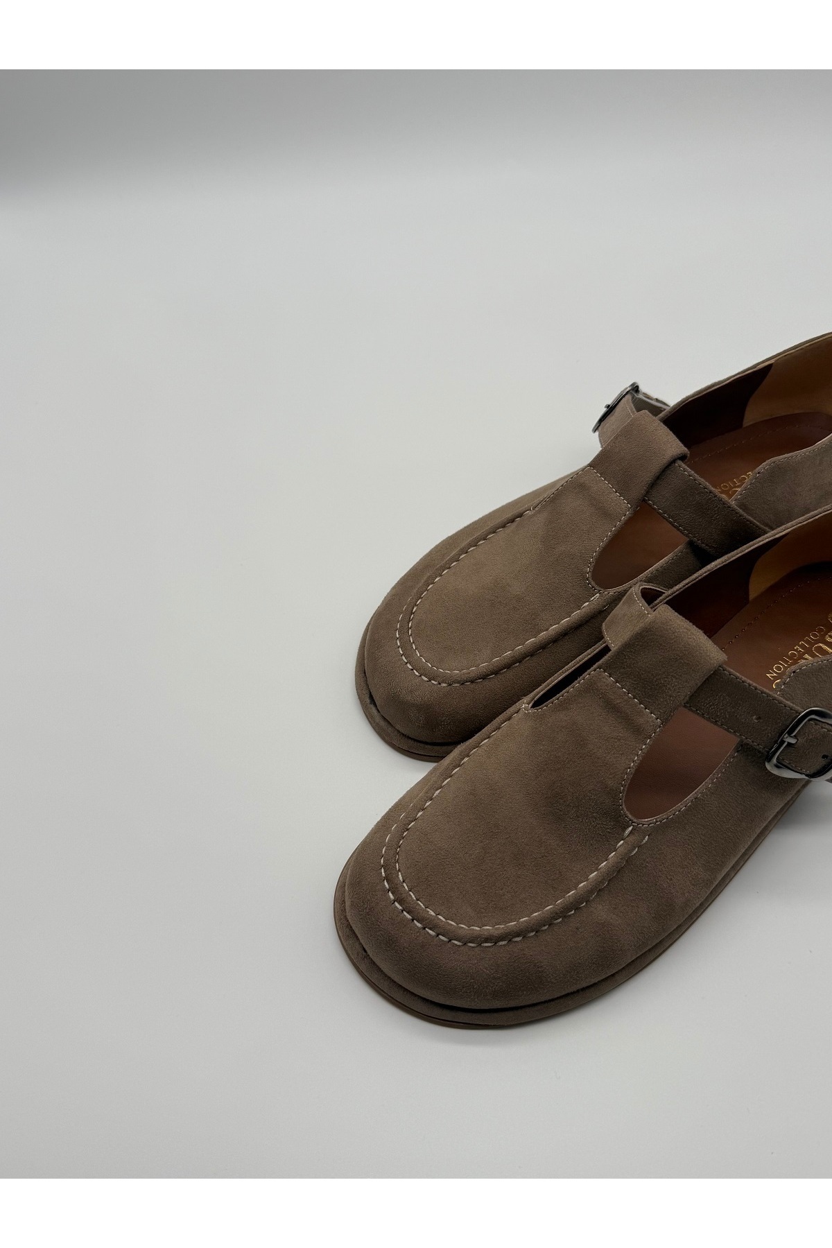 BURCU COLLECTİON ALİNA BANTLİ AYARLANABİLİR TOKA DETAYLI VİZON LOAFER görsel 8