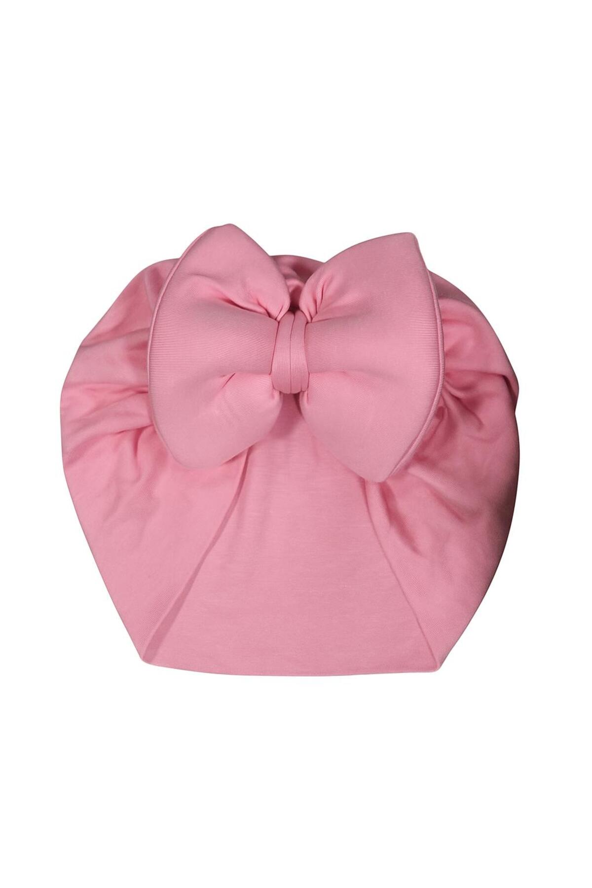 BYS BABY FASHION Yenidoğan Kız Bebek / Kız Çocuk Fiyonklu Çift Kat Bone 0-12 Ay Arası Kullanıma Uygundur fotoğrafı 3 (önizleme)