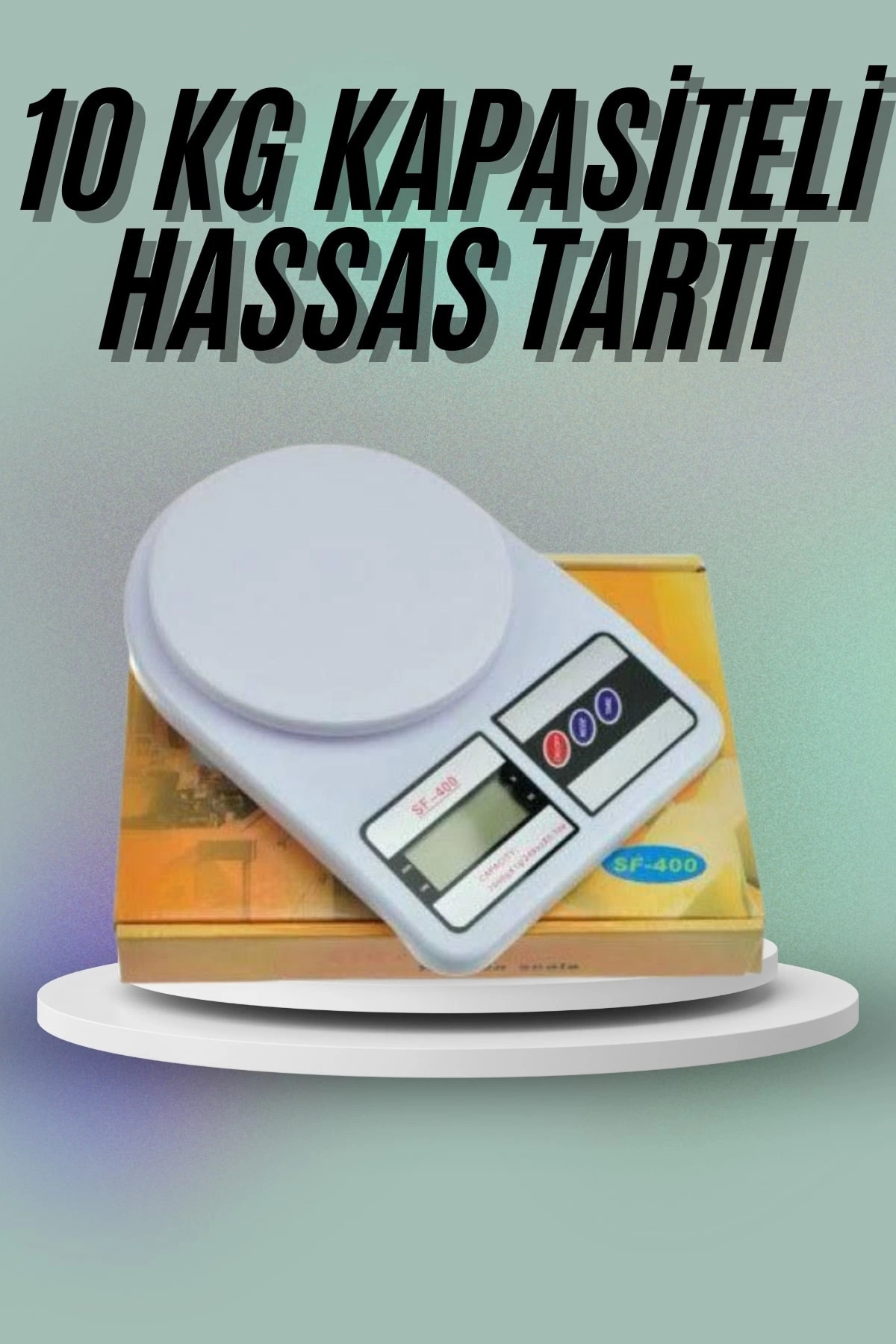 Lisinya BFS Mutfak Tartısı Dijital Göstergeli Hassas Tartı 10 Kg Kapasiteli